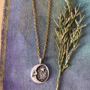 Silver Moon Pendant Necklace Sundance Charm